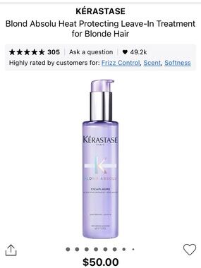 Kérastase Blond Absolu Heat Protecting Leave-In treatment for blonde hair NEW